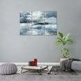 thumbnail image 5 of Blue Abstract Wall Art-Grey Abstract Picture 3 Piece Living Room Office Canvas Wall Art Print Wall Painting Modern Artwork for Home Bedroom Wall Decor, 5 of 6