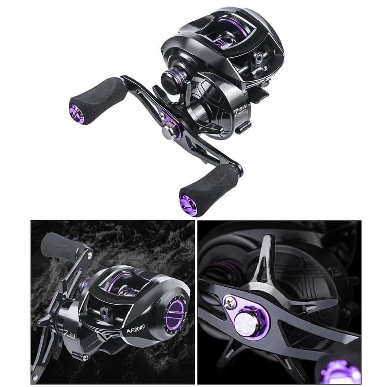 Baitcasting Reels, Baitcaster Reels Fishing Reel - 7.2:1 Gear Ratio, 17.64lb Carbon Fiber Drag, 12-Level Braking System for Bass Fishing