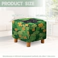 thumbnail image 5 of TSOVTHRID Black Cat Shamrock Print Stretch Ottoman Cover Square Ottoman Slipcovers for Foot Stool & Folding Storage Furniture Cover with Elastic Bottom for Home St. Patrick's Day Decor, 5 of 7