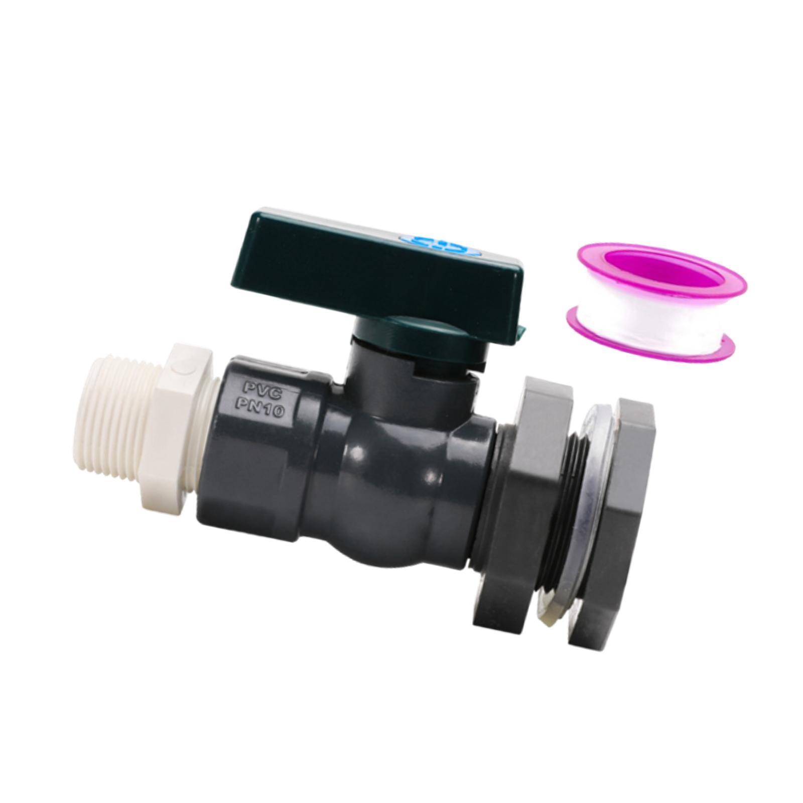 MAGIDEAL 6x3/4inch PVC Water Container Rain Barrel Spigot for Garden Barrel Pools Tubs With White Silk