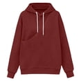 thumbnail image 5 of CCRFTGI Cat Dog Pouch Hoodie Men Oversized Drawstring Hooded Sweatshirt Casual Cozy Pet Carrier Pullover Top with Large Kangaroo Pocket Wine 3XL, 5 of 5