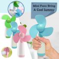 thumbnail image 5 of YZZZJZQL Portable Handheld Fan Personal Fan Battery Soft Foam Blades Powered for Home Desk Camping Travel Essentials Pink, 5 of 6