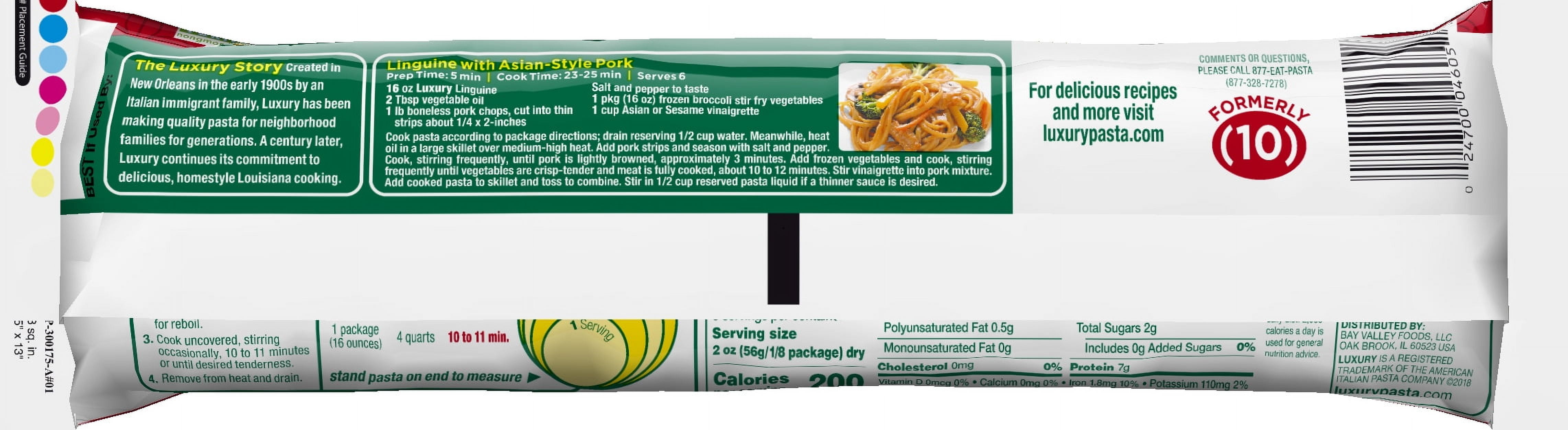 (3 pack) Luxury Linguine Pasta, 24-Pack (16 oz Each) – Authentic Italian-Style Pasta for Classic Pasta Dishes