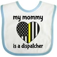 thumbnail image 3 of Inktastic Dispatcher Mom Emergency Gold Line Flag Boys or Girls Baby Bib, 3 of 4