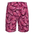 thumbnail image 6 of Kdxio Pink Butterfly Pattern Mens Casual Shorts - Drawstring Summer Beach Sports Shorts for Men, 6 of 9