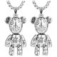 thumbnail image 1 of Collar de oso BearNeck02 2Pzas Oso Plata Metal Cadena y Dije., 1 of 4
