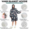 thumbnail image 5 of Wearable Oversized Blanket,Princess Castle Rainbow Pattern Wearable Blanket Hoodie for Adults,Cozy Hooded Blankets with Super Pockets,Super Warm Fuzzy Pullover for Women & Men, 5 of 6