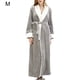 thumbnail image 3 of Unisex Long Toba Albornoz Salón Invierno Otoño Casual Casual Camino Campo Piel deportiva para la piel Ropa de dormir transpirable Elástico Housecoat Grey M Eigraketly HA011311-07, 3 of 7