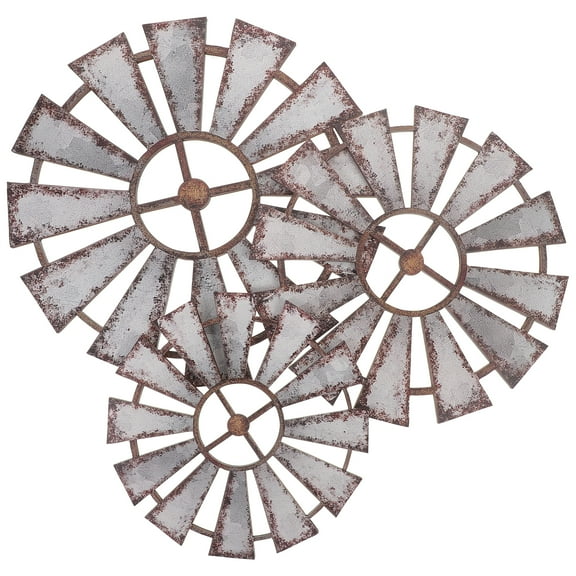 1 Set Rustic Farmhouse Wall Decoration Wooden Home Sign Windmill Wall Pendant