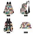 thumbnail image 4 of FORMRS Mini Backpack Purse for Women Quilted Travel Daypack Casual Shoulder Bag, Purple Geometric, 4 of 7