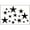 Black, variant on Variety Star Wall Vinyl Sticker Decal 16 Pc 2In to 8In Peel-N-Stick, Red