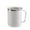 A White, variant on Insulated Stainless Steel Coffee Mug with Lid and Handle Double Wall Vacuum Design to Keep Drinks Hot or Cold for Hours Perfect for Travel Commuting and Office Use