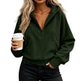 thumbnail image 5 of Cmtiyu Hoodies for Women, Loose V Neck Long Sleeve Zipper Pullover Hoodies With Pockets, Casual Outdoor Sweatshirts, S-2XL, 5 of 8