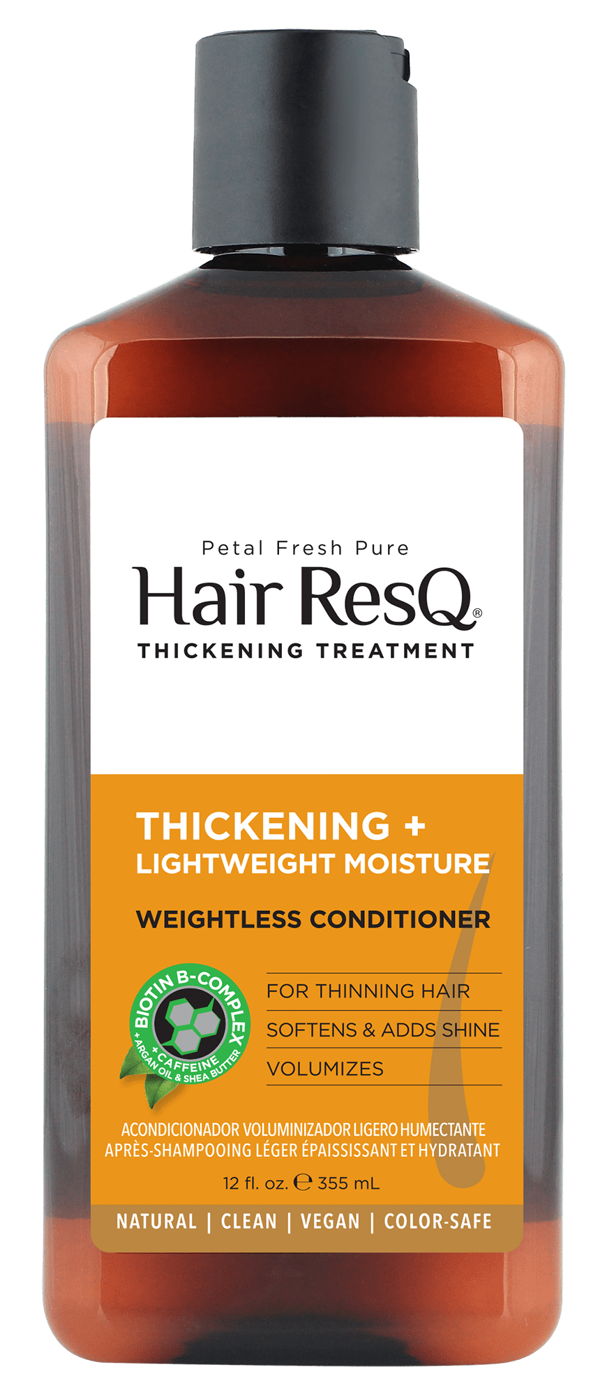 Petal Fresh Pure Hair ResQ Thickening Treatment Lightweight Moisture Weightless Conditioner with Biotin, 12 fl oz (355 ml)