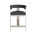 thumbnail image 6 of Meridian Furniture Romeo Black Boucle Fabric Counter Stool (Set of 2), 6 of 7