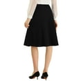thumbnail image 3 of INSPIRE CHIC Women's Button Front Formal Work A-Line Midi Skirts, 3 of 6