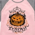 thumbnail image 3 of The Nightmare Before Christmas - All Hail Pumpkin King - Toddler And Youth Girls Raglan Graphic T-Shirt, 3 of 5