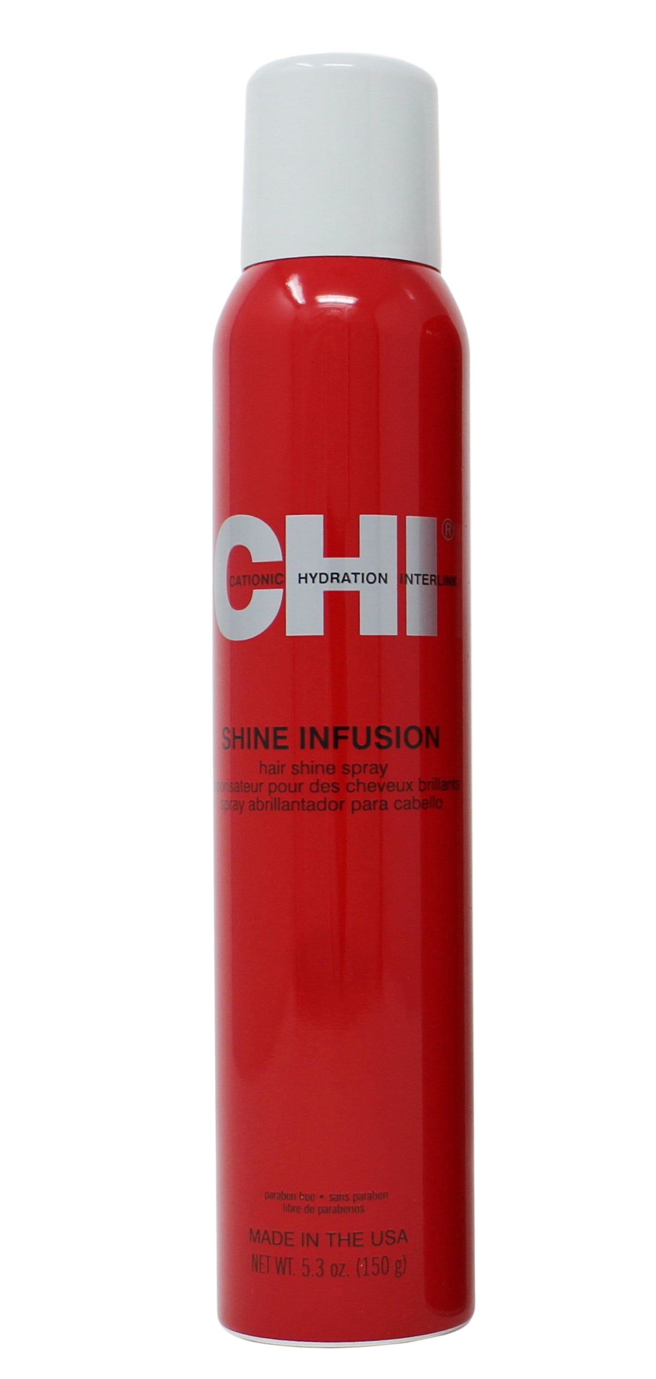 (2 pack) CHI Shine Infusion Strengthening & Split End Repair, Frizz Control Strong Hold Hair Spray with Aqua, Non-Aerosol, 5.3 oz, 1 Piece (1 Pack)