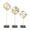 Gold Solid Geometric Rectangle S/3 19", 16", 13"H, variant on 19", 16", 13"H Gold Metal Geometric Sculpture with Marble Base, by CosmoLiving by Cosmopolitan (3 Count)