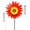 Red, variant on Sunflower Lawn Pinwheels Wind Spinners Large Windmill Pinwheel for Garden,Yard, Party Outdoor Decor (Sunflower Pinwheels)