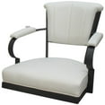 thumbnail image 3 of Miami Bar Height 30" Swivel Tilt Metal Bar Stool - White Vinyl - Gray Frame, 3 of 3