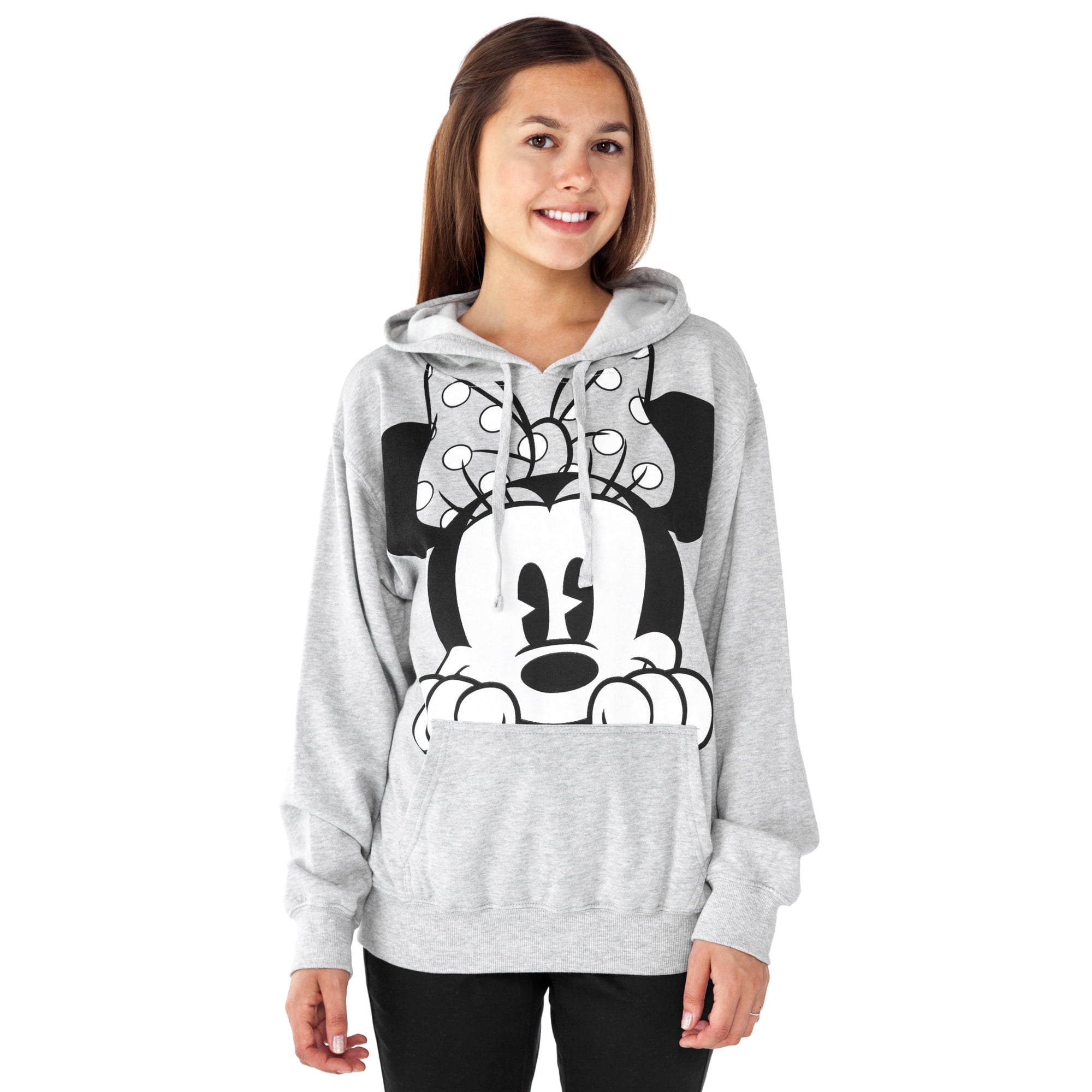 Disney Women Minnie Mouse Hoodie Peeking Pullover Sweatshirt Gray | Walmart  Canada