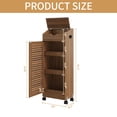 thumbnail image 3 of WARAYZ Farmhouse Kitchen Storage Cabinet with Wheels, Ventilated Louver Door Vegetable Bin, Large Capacity Rolling Pantry Organizer, Mobile Storage Unit, 3 of 10