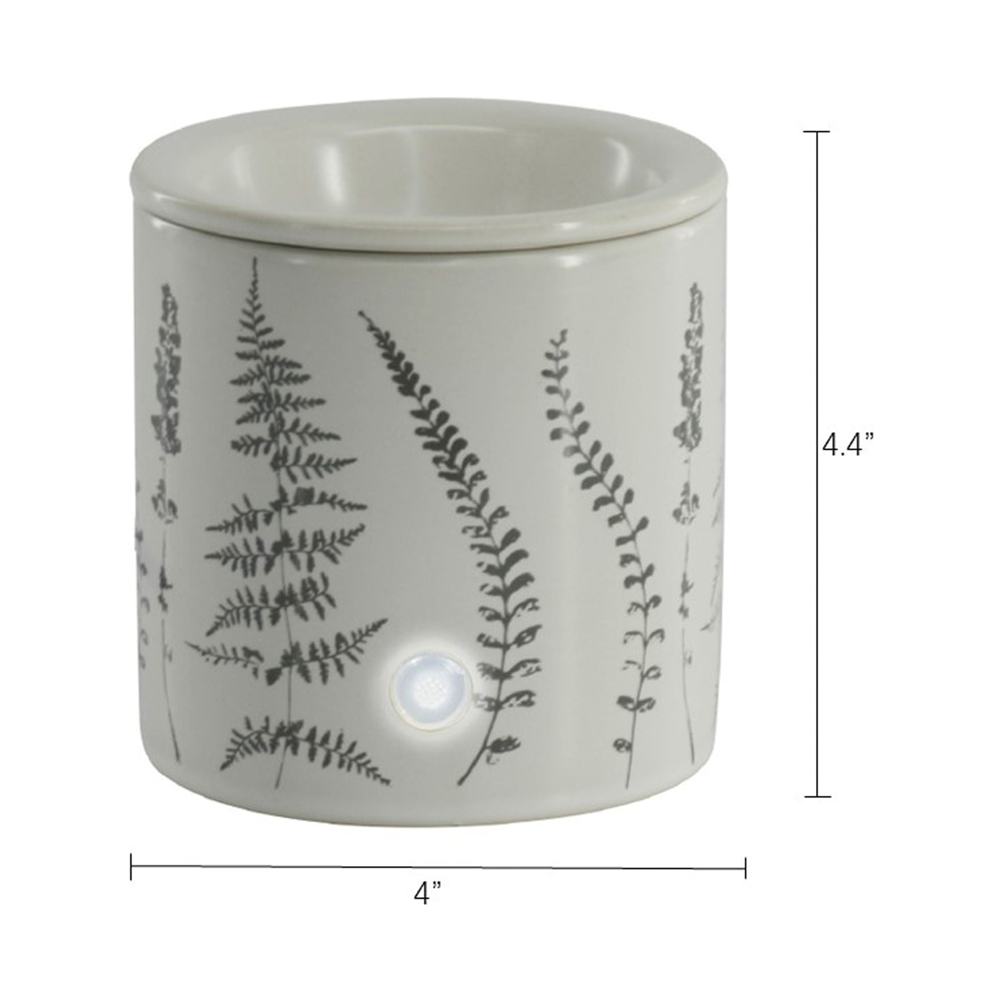 Mainstays Electric 18-Watt Botanical Decal Ceramic Wax Warmer, White
