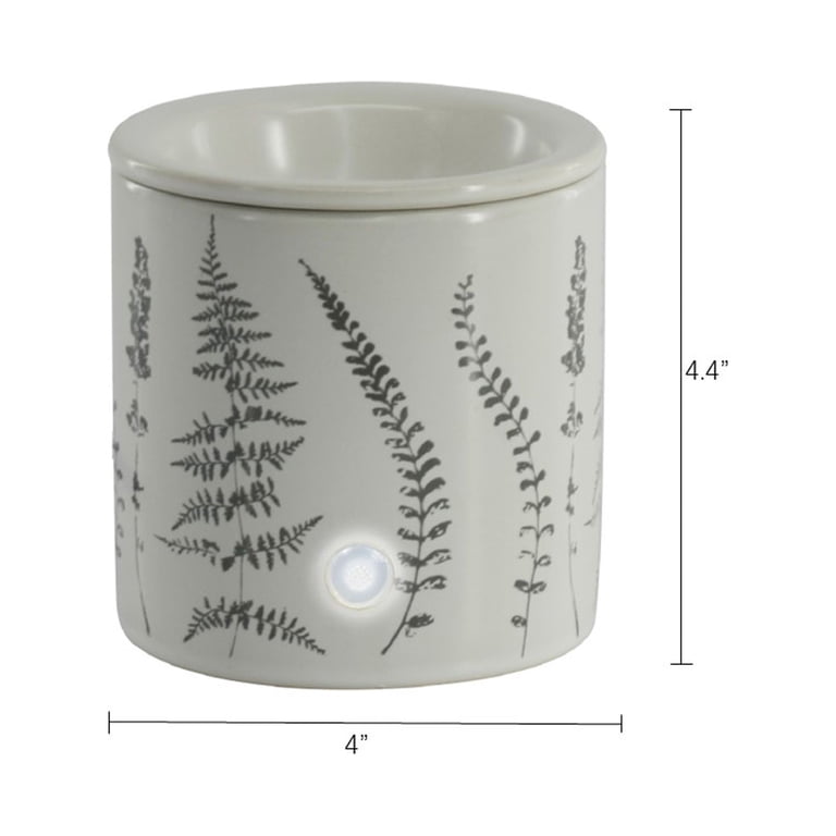 Mainstays Ceramic Botanical Decal Wax Warmer, White photo 5
