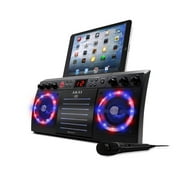 Akai Bluetooth CD+G Karaoke Machine with Built-in Speakers, Light Effects and iPad/ Tablet Cradle in Black