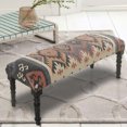 thumbnail image 6 of LR Home Sophia 47" Multicolor Geometric Upholstered Accent Bench, 6 of 7