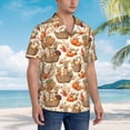 thumbnail image 4 of Haiem Leaves And Berries Printed Hawaiian Shirt for Men - Men’s Casual Beach Summer Shirts - Stretch Fabric with Modern Fit-3X-Large, 4 of 7