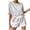 White, variant on Women's 2 Piece Outfits 2025 Short Sleeve Crewneck Pullover And Loose Shorts Pajama Sets Tracksuit Lounge Matching Sets