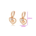 thumbnail image 2 of Arracada Huggies Corazón Colgante con Swarovski Oro 18K Lam dorado Unitalla, 2 of 7