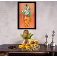 thumbnail image 3 of IBA Indianbeautifulart Lord Krishna Playing Flute Frame Holy Hindu Poster With Frame Religious Poster Home Decor Ready To Hang Wooden Frame Deity&nbsp;Photo&nbsp;Frame, 3 of 7