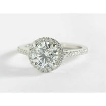 2.40 Ct Stunning Solitaire Round Diamond Engagement Rings for Ladies Solid 18K White Gold