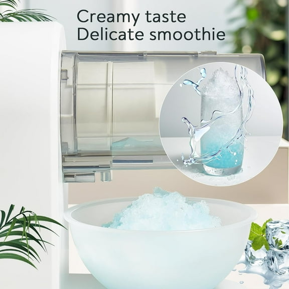 Snow Cone Shaved Ice Machine Electric Ice Shaver with Rechargeable Battery and 2 Ice Mold Cups for Home Kids Party
