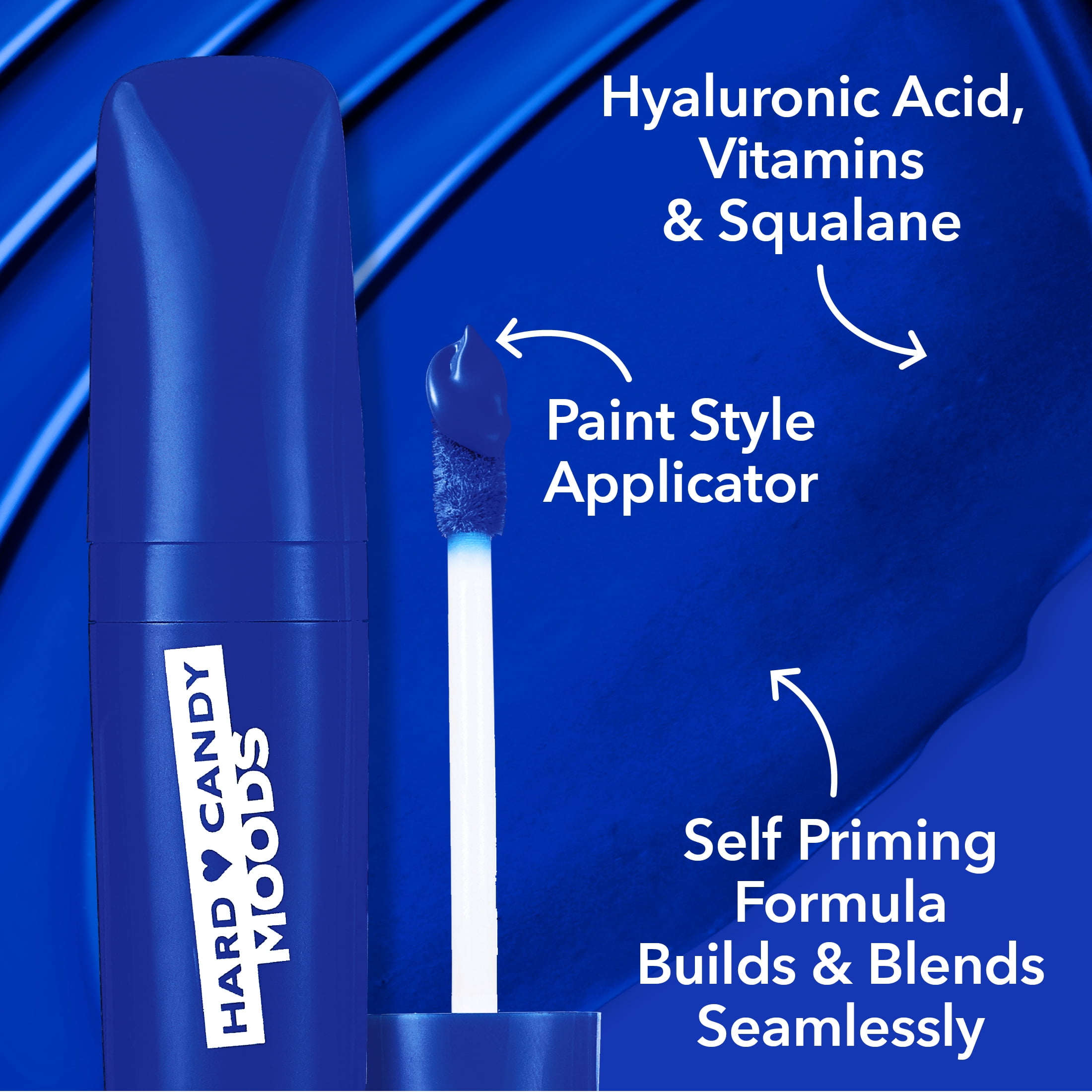 Hard Candy Moods Shadow Paint, Cream Eye Shadow & Shadow Primer, Matte Finish, Idol, Cobalt Blue