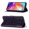 thumbnail image 5 of Galaxy A70 Phone Case, Dteck Embossed Butterfly Magnetic Flip PU Leather Wallet Foilo Case Stand Protective Cover with Hand Strap [Built-in card slots/money pocket] for Samsung Galaxy A70, Purple, 5 of 5