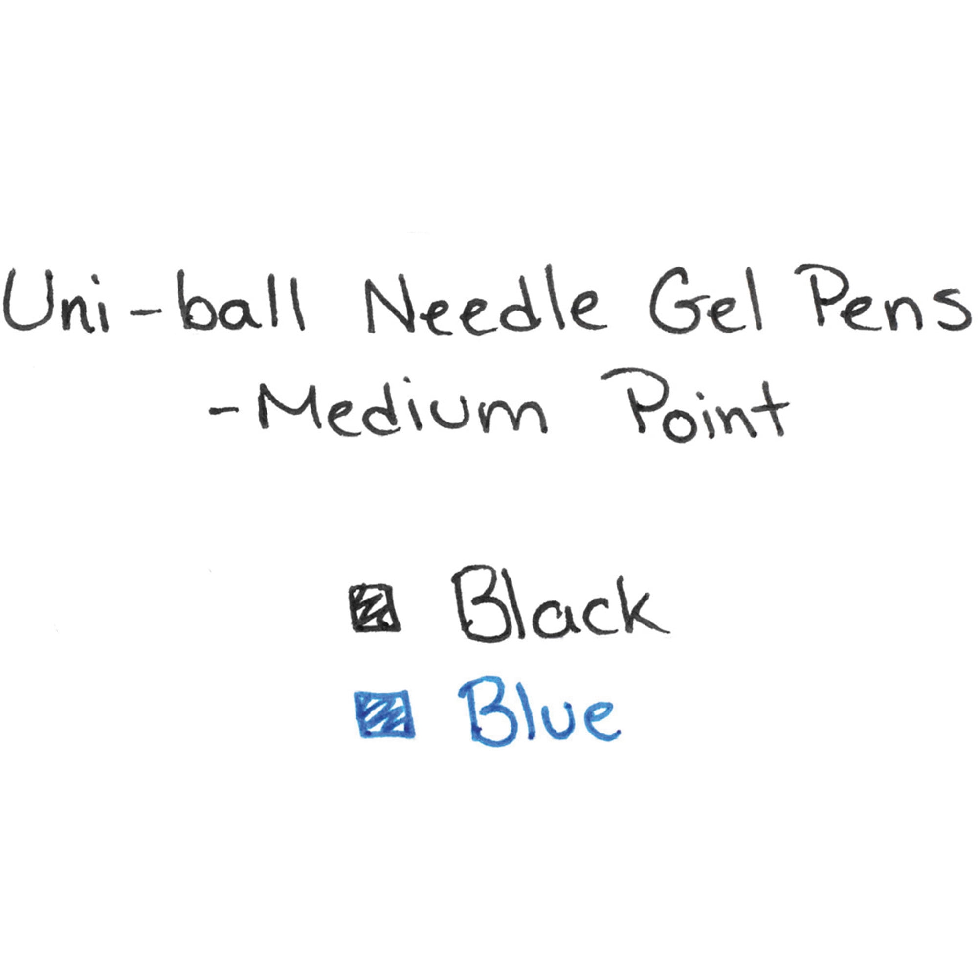 uni-ball® 207™ Retractable Fraud Prevention Gel Pens, Needle Point, 0.7 mm, Translucent Black Barrels, Blue Ink, Pack Of 12