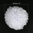 thumbnail image 2 of Uxcell 6" Durable Tissue Pom Poms Paper Flowers Ball for Wedding Party Decoration White 10 Pack, 2 of 6