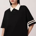 thumbnail image 2 of 200 Grams Cotton Lapel Polo Shirts Preppy Plain Blank Shirt Washed Tees Class uniform, 2 of 5