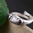 thumbnail image 3 of Frog Rings,Personalized Open Adjustable couples rings,Cute Animal wedding bands for women, 3 of 8
