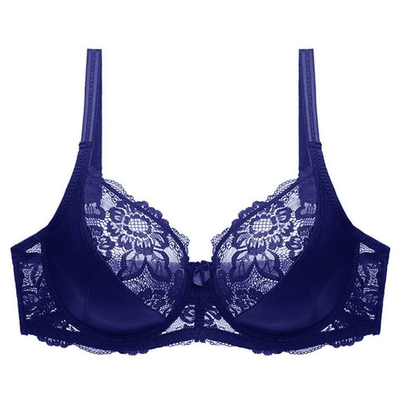 Sopiago Womens Bras Wireless Comfortable Bras Support Push Up Low Cut no Underwire Bras Seamless Tshirts Bras Blue,42
