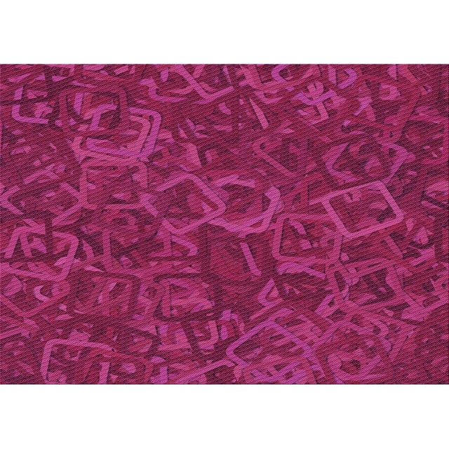 Ahgly Company Tapis Rectangulaire Lavable en Machine Intérieur Transitionnel Rose Profond, 8 Pieds x 12 Pieds