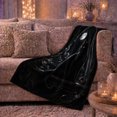thumbnail image 6 of Halloween Black Cat Moon Gothic, Mystical Pet Portrait Pattern, Warm Flannel Blanket for Living Room and Bedroom, Cat Lovers Halloween Gift, Pet Lover Home Decor, 6 of 9