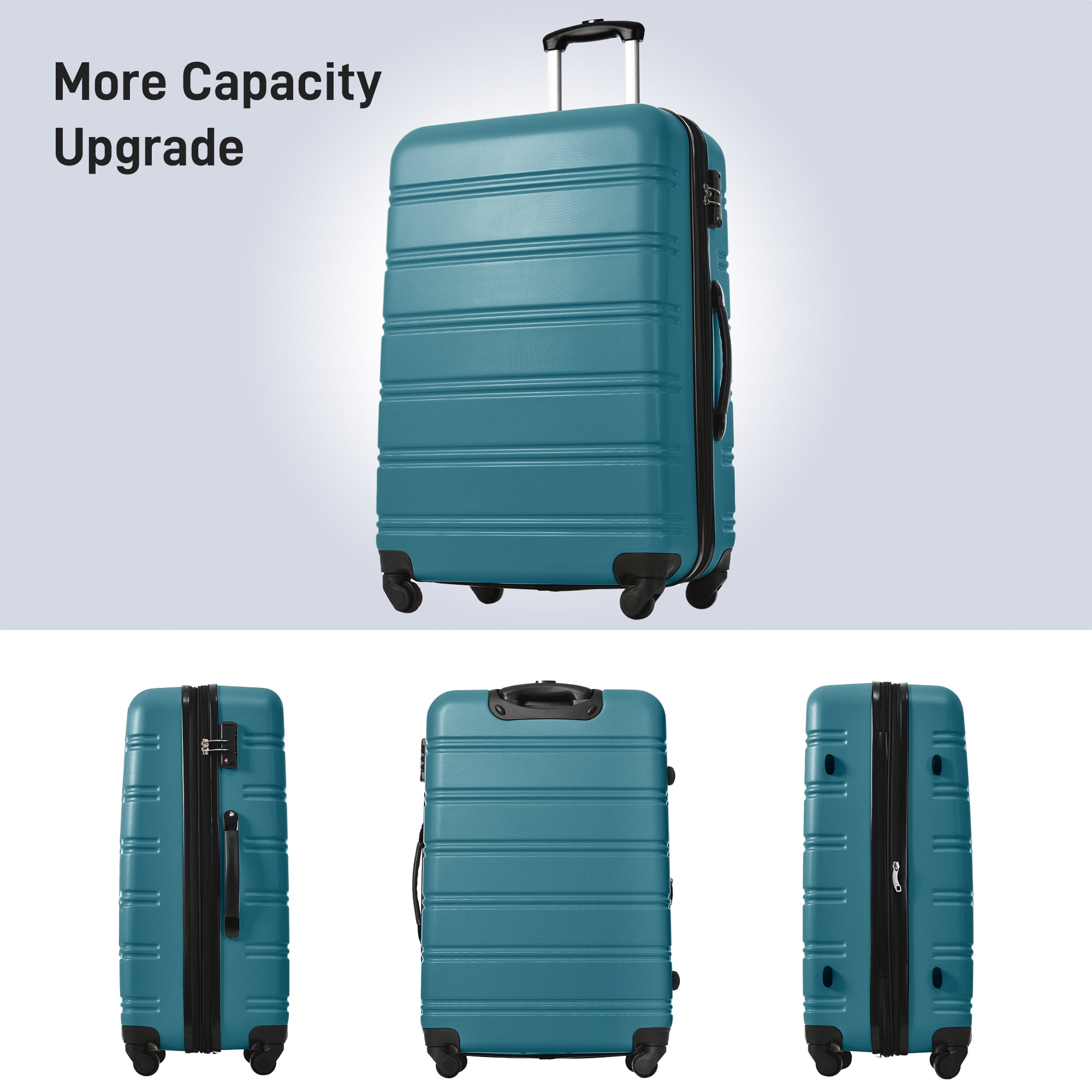 MAYEERTY 13-Piece Hardshell Luggage Set with TSA Lock for Travel, 4 Spinner Suitcases+1 Travel Bag+8 Storage Bags