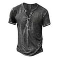 thumbnail image 4 of Men's Long Sleeve Button Down Casual T Shirts Comfortable Round Neck Tees for Outdoor Relaxation with Jeans 2025, 4 of 4