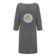 thumbnail image 4 of Vestido de botón de cuello redondo de manga media con estampado casual de verano de moda para mujer Pompotops ghjkhdj14625, 4 of 6