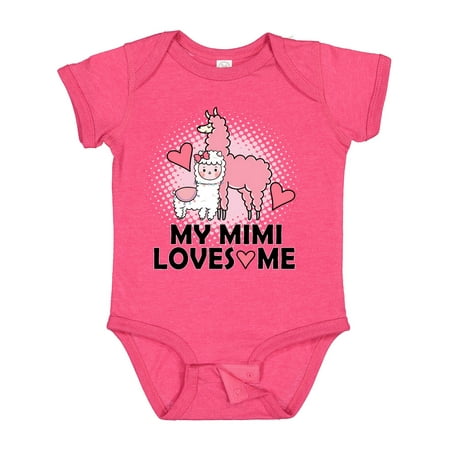 

Inktastic My Mimi Loves Me Llama Gift Baby Girl Bodysuit